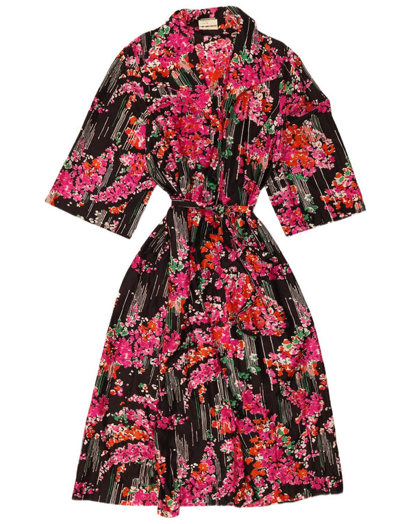 DICEL COURTAULDS Ženska košulja haljina 3/4 rukava IT 52 2XL crna cvjetna