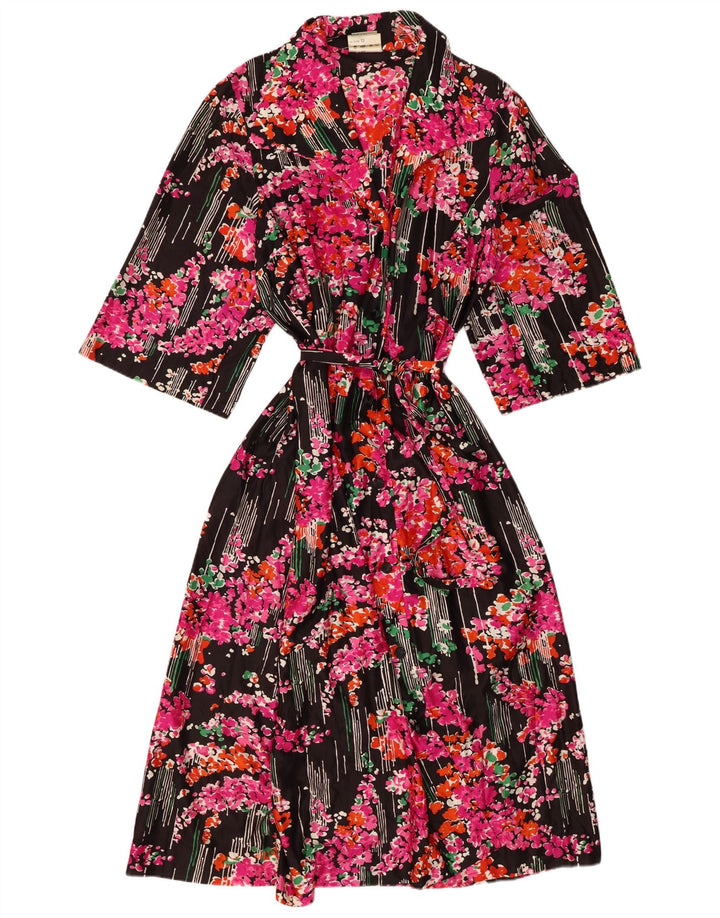 DICEL COURTAULDS Ženska košulja haljina 3/4 rukava IT 52 2XL crna cvjetna