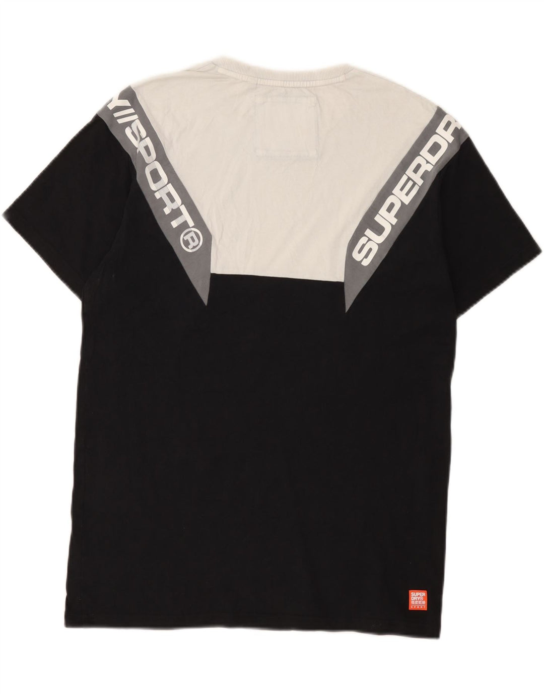 Superdry muška grafička majica kratkih rukava Srednje crni pamuk u blokovima boja