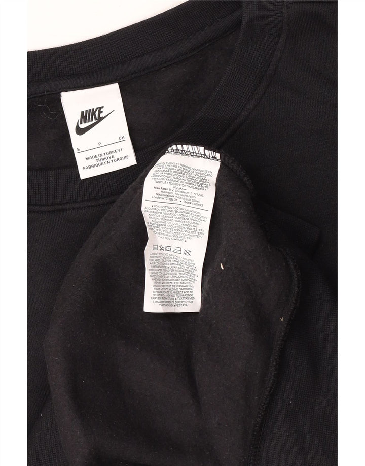 Mali crni pamučni džemperi Nike širokog kroja