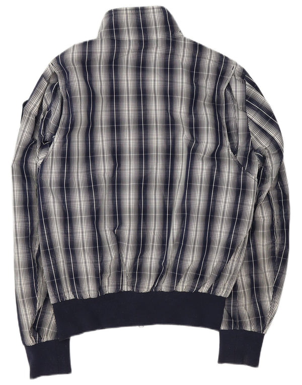 Blauer muška bomber jakna UK 42 XL tamnoplavi karirani poliester