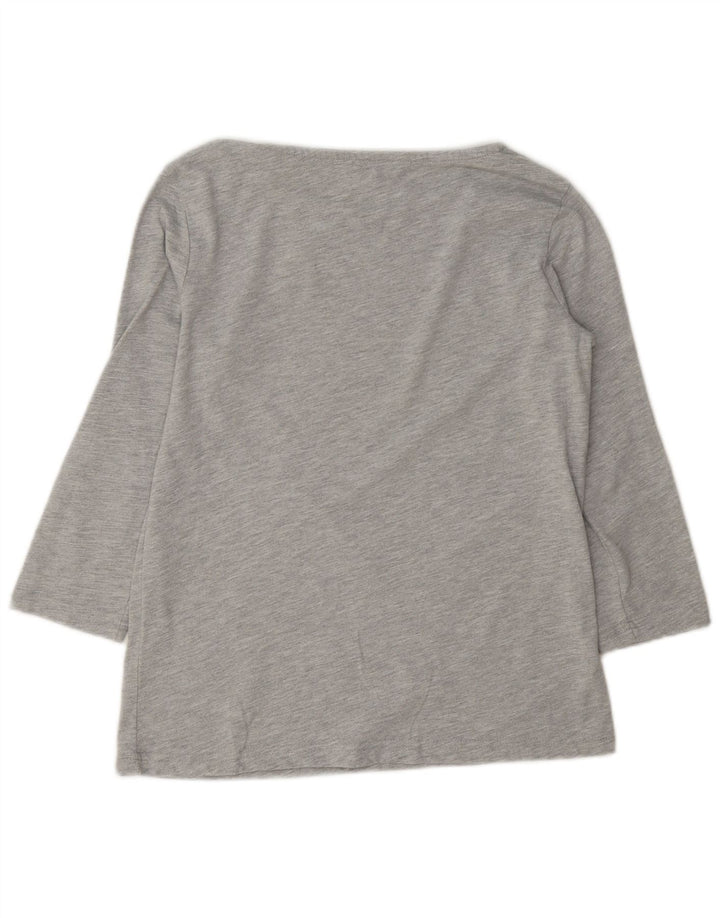 Crew Clothing Ženski gornji dio 3/4 rukava UK 10 Mali sivi poliester