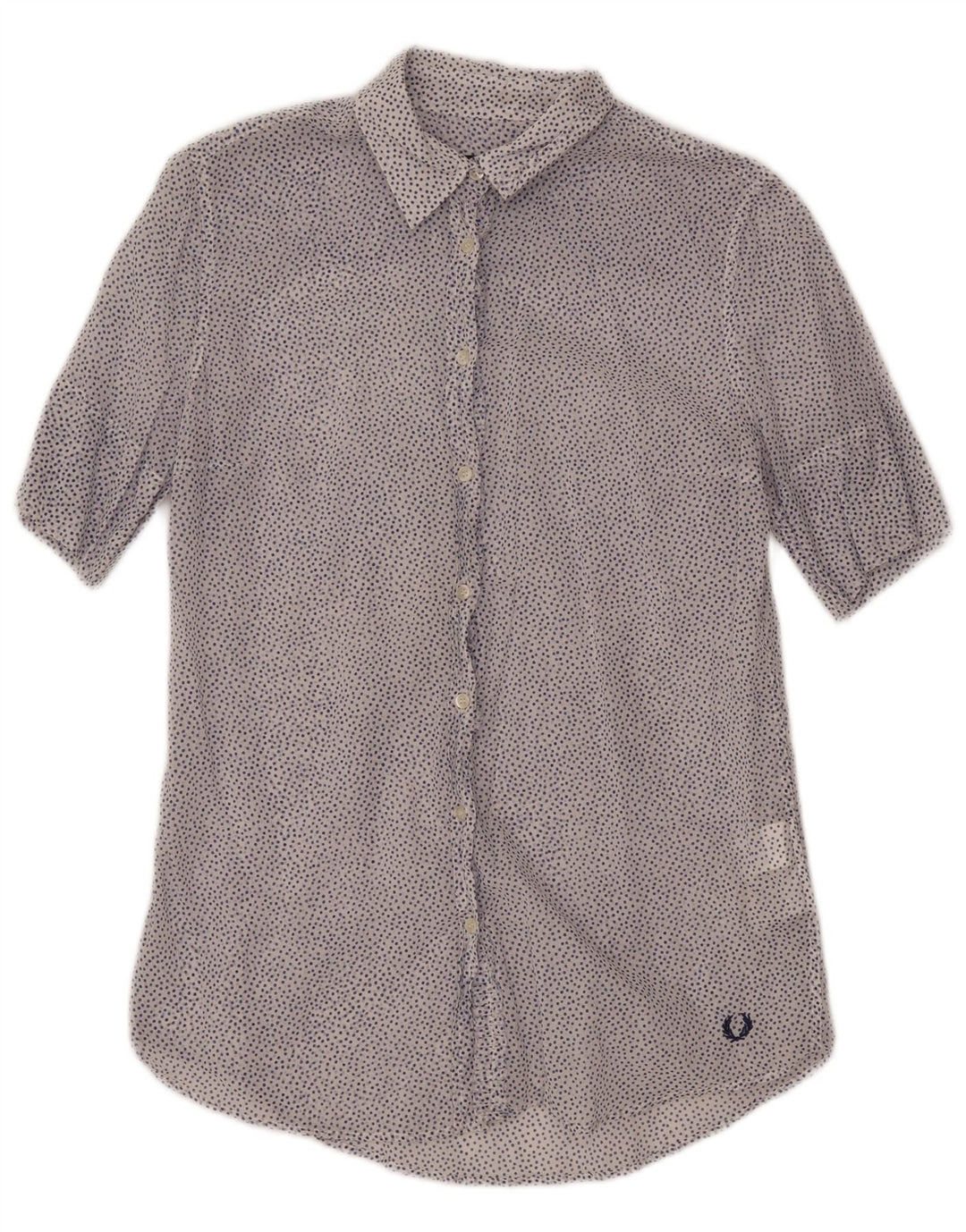 Fred Perry ženska prozirna košulja UK 14 Pamuk s velikim bijelim točkama