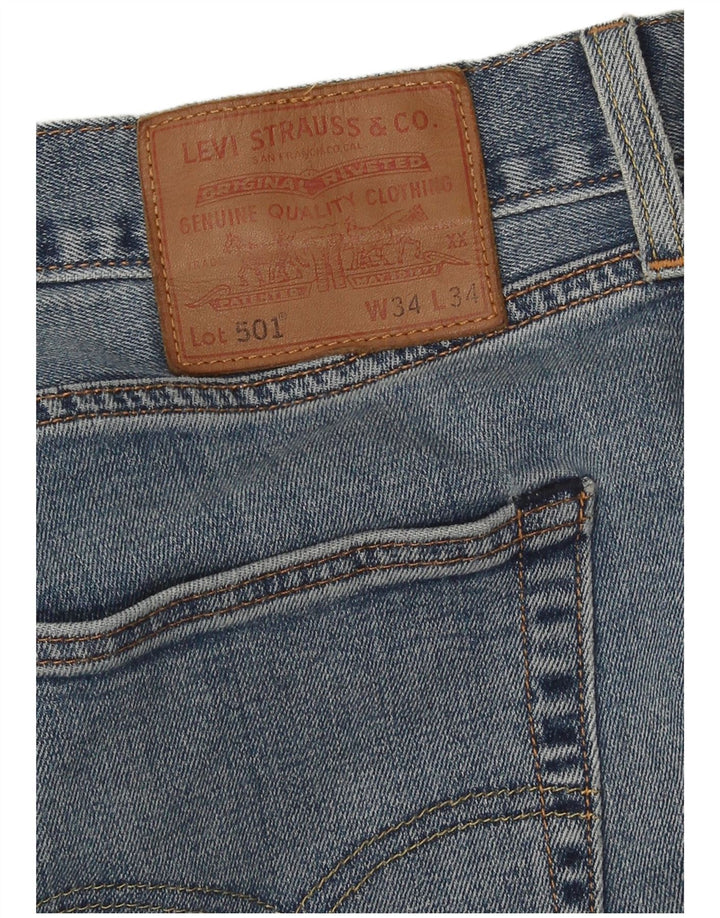 Levi's muške 501 ravne traperice W34 L34 plave