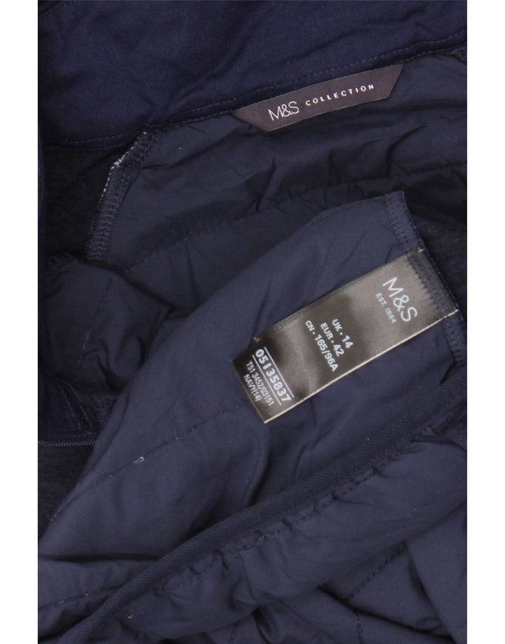 MARKS & SPENCER Ženska gornja jakna s kapuljačom UK 14 Srednje tamnoplava