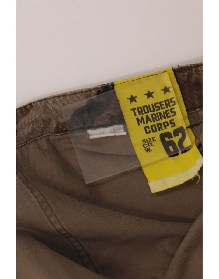 VINTAGE Muške uske Cargo hlače W44 L32 Smeđi maskirni pamuk