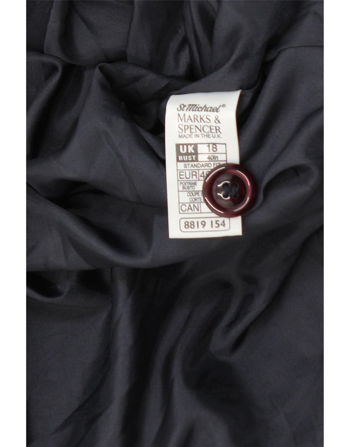 Marks & Spencer ženski sako kratkih rukava UK 18 XL tamnoplava
