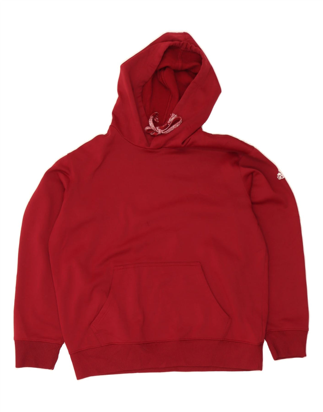 ADIDAS Mens Climawarm Hoodie Jumper Medium Red Polyester Vintage Adidas and Second-Hand Adidas from Messina Hembry 