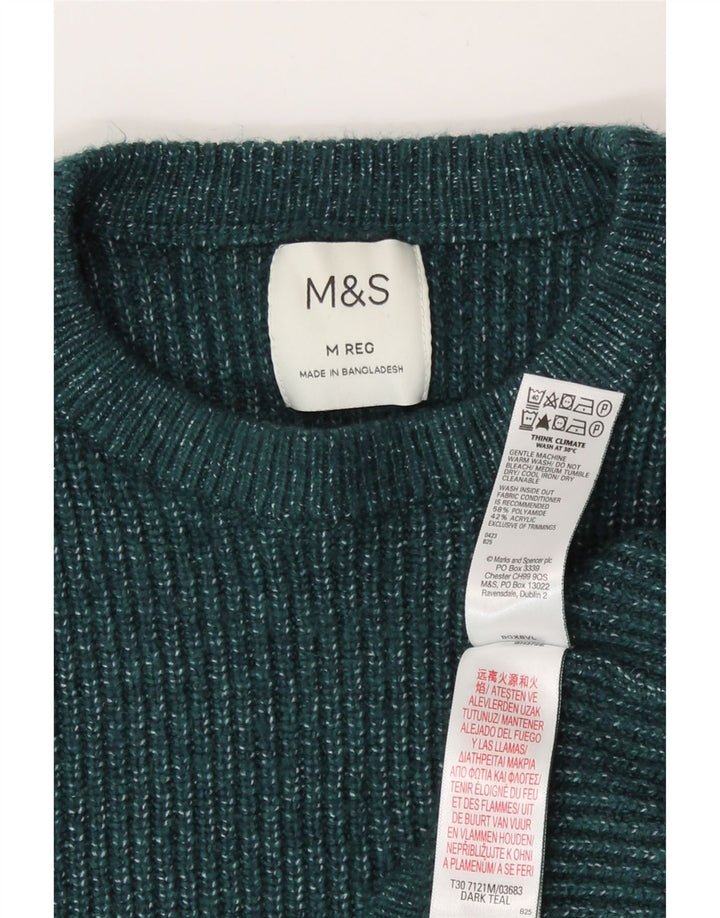 Ženski džemper s okruglim izrezom Marks & Spencer UK 14 srednje zelene fleke