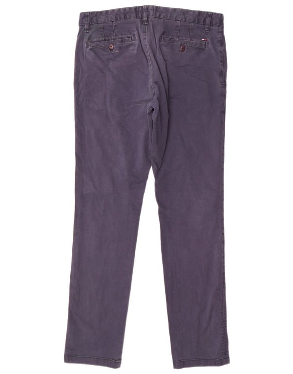 Tommy Hilfiger muške uske chino hlače W34 L32 tamnoplavi pamuk