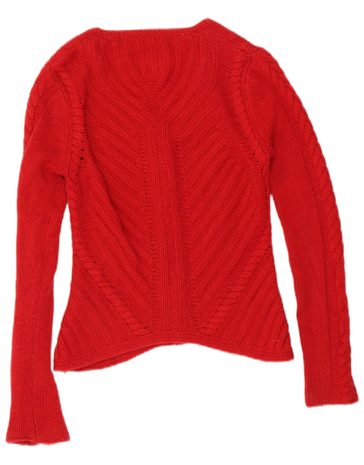 Hobbs ženski kardigan pulover UK 8 Small Red Lambswool