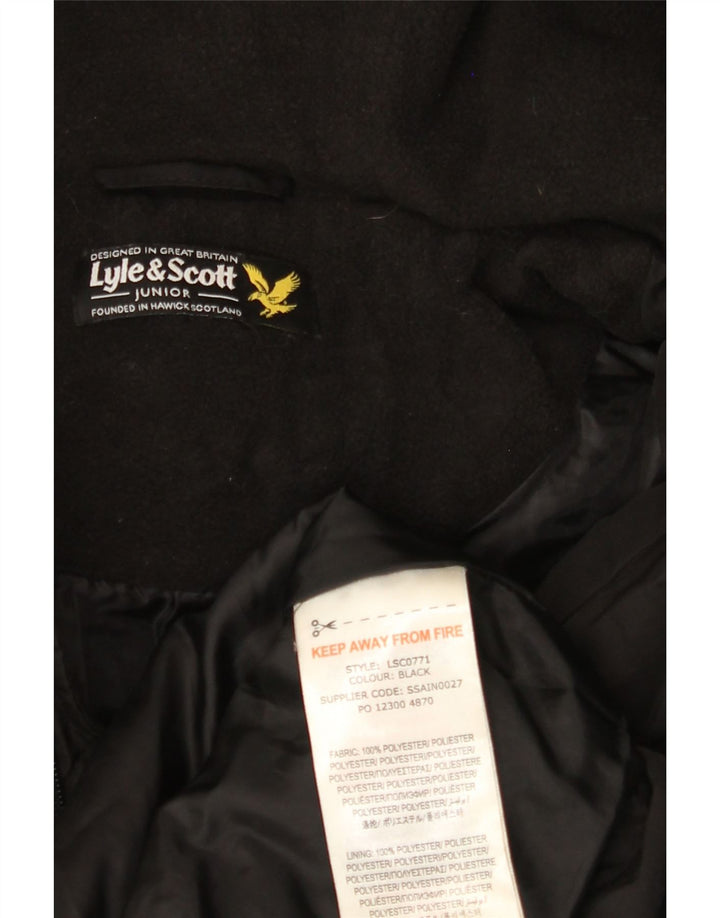 LYLE & SCOTT Podstavljeni kaput s kapuljačom za dječake 15-16 godina, crni poliester