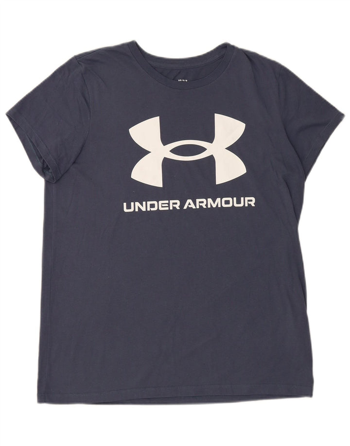 UNDER ARMOUR Velika majica kratkih rukava s grafičkim motivima, tamnoplavi pamuk