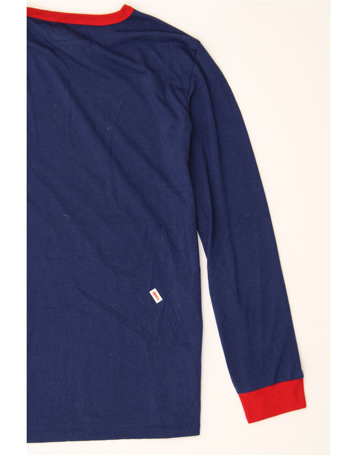 EDDIE BAUER Boys Graphic Top Long Sleeve 14-15 Years Large Navy Blue Vintage Eddie Bauer and Second-Hand Eddie Bauer from Messina Hembry 