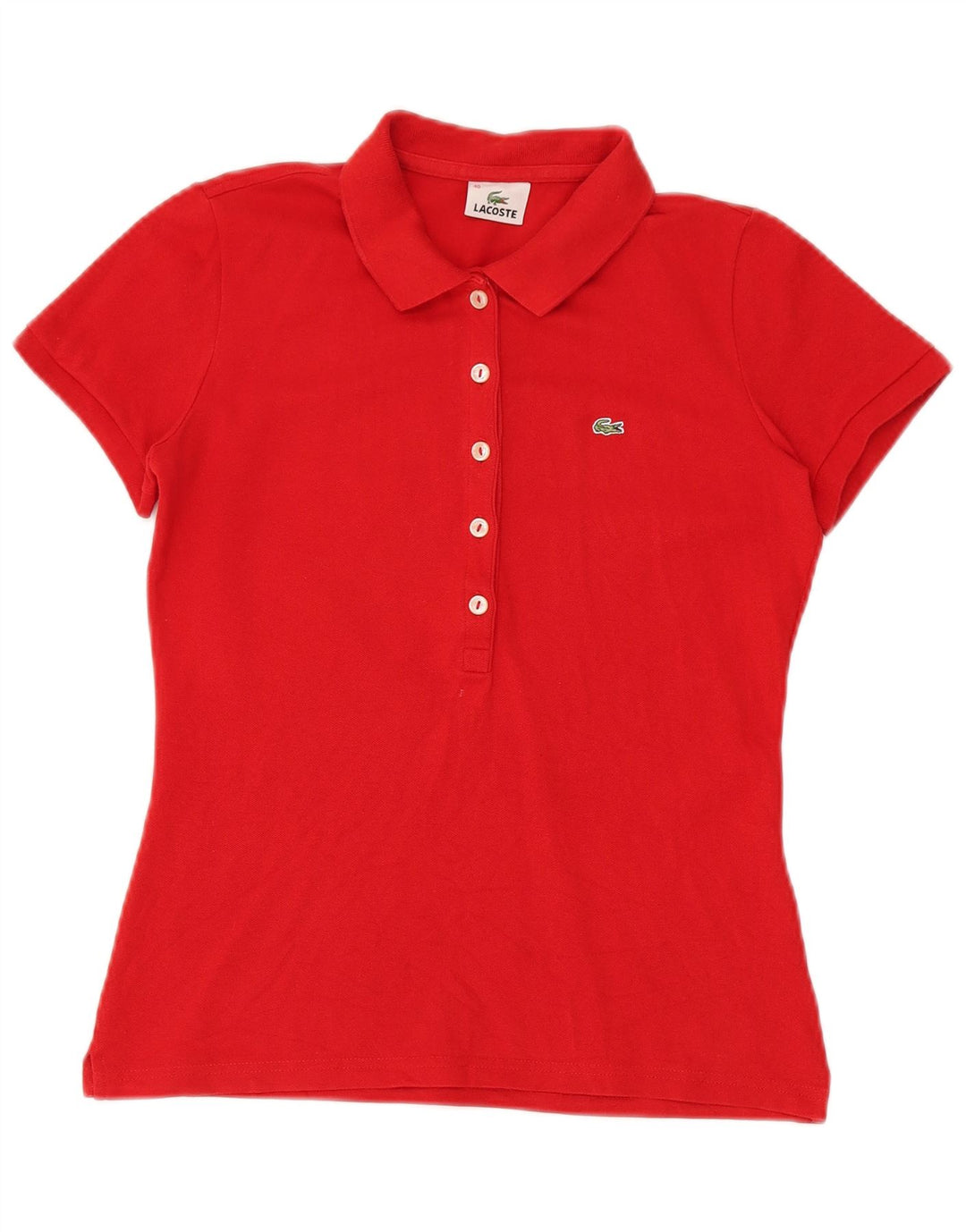 Lacoste ženska polo majica veličine 40 srednje crvene pamučne boje