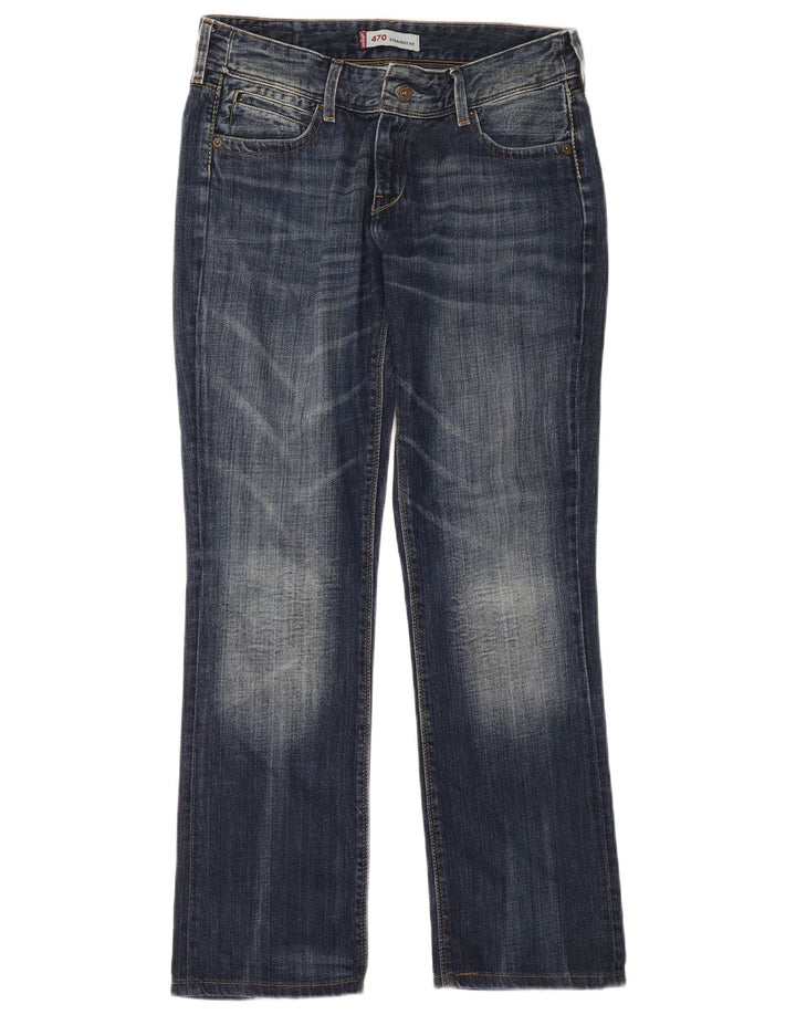 Levi's ženske ravne traperice 470 W31 L34 plavi pamuk