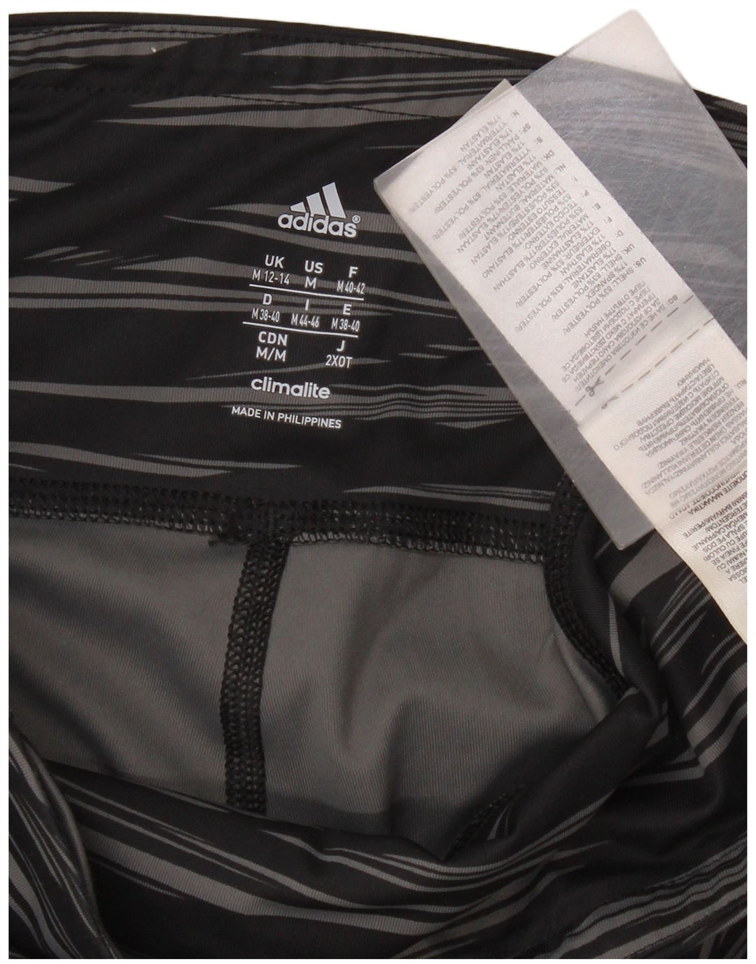 Adidas ženske Climalite Capri tajice UK 12/14 srednje crne na pruge