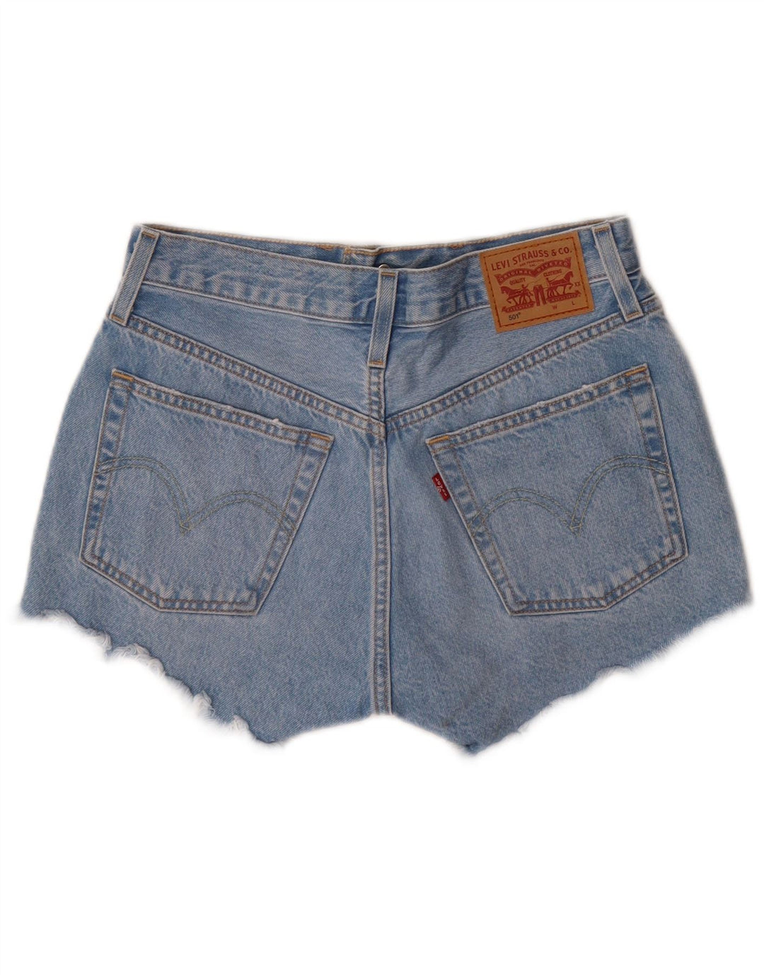 Levi's ženske 501 traper vruće hlačice W26 male plave pamučne boje