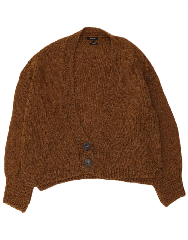 Massimo Dutti ženski kratki kardigan pulover UK 16 Large Brown