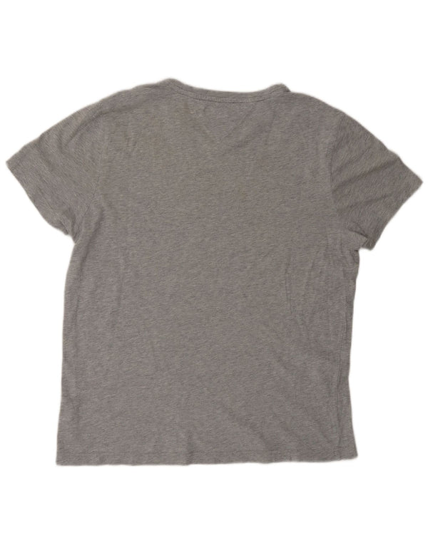 Tommy Hilfiger Ženska majica kratkih rukava s grafičkim motivima UK 16 Large Grey Flecked Cotton