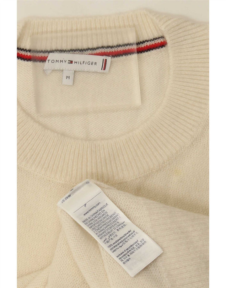 Tommy Hilfiger ženski džemper s okruglim izrezom UK 14 srednje bijele vune