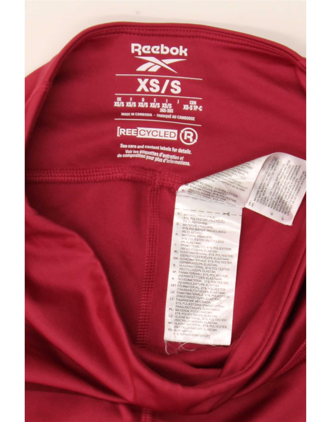Reebok ženske tajice UK 4 XS Crveni poliester