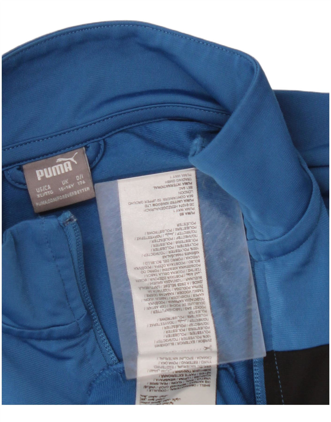 PUMA Boys Trenirka Gornja jakna 15-16 godina plava poliesterska boja