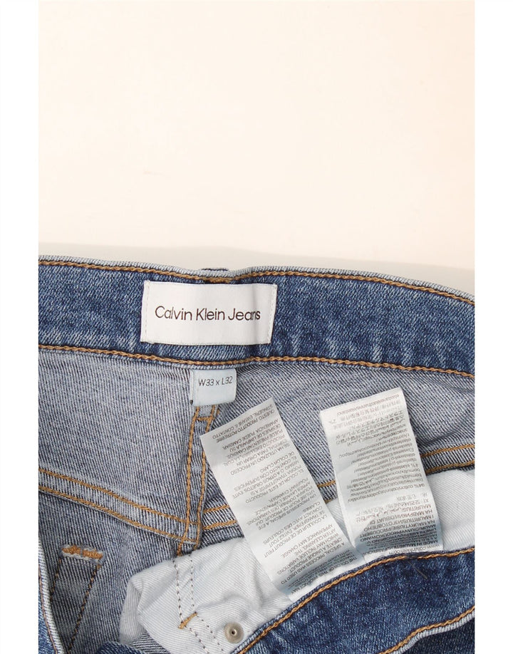 Calvin Klein Muške uske traperice W33 L32 Plavi pamuk
