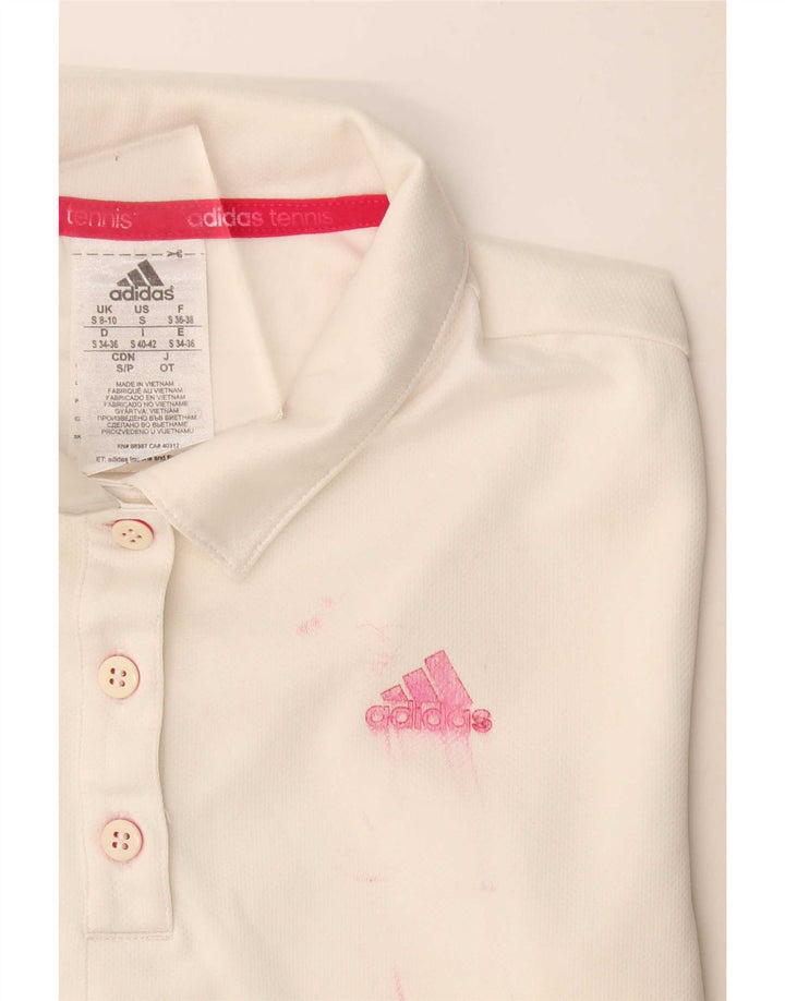 Adidas ženska polo majica Climalite UK 8/10 mali bijeli poliester