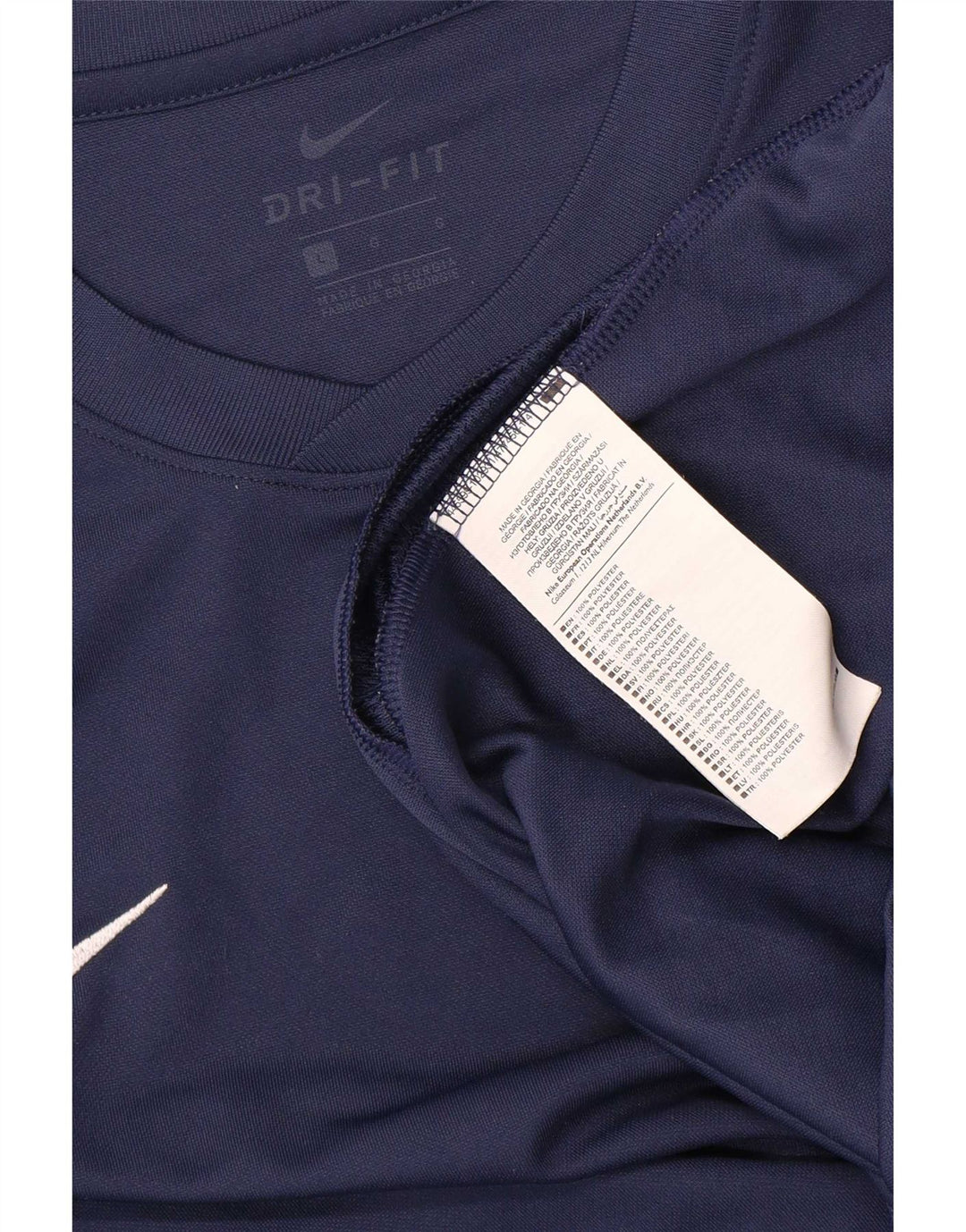 Nike Dri Fit majica kratkih rukava velika, tamnoplava poliesterska