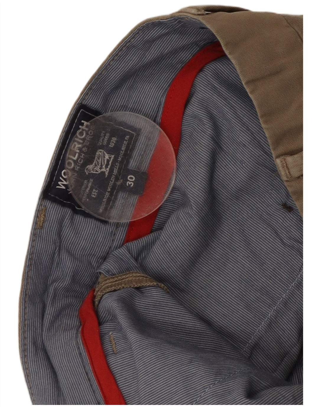 Woolrich muške uske chino hlače W30 L33 bež pamuk