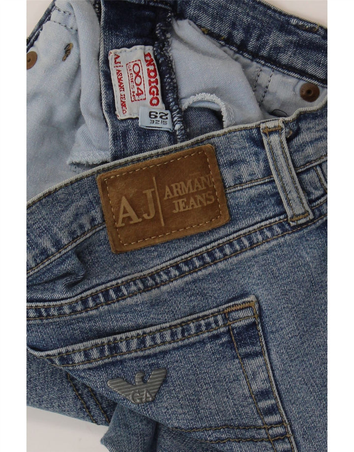 ARMANI Womens Indigo Straight Jeans W29 L28 Blue Vintage Armani and Second-Hand Armani from Messina Hembry 