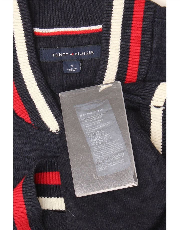 Tommy Hilfiger muški kardigan pulover srednje tamnoplave boje pamuka