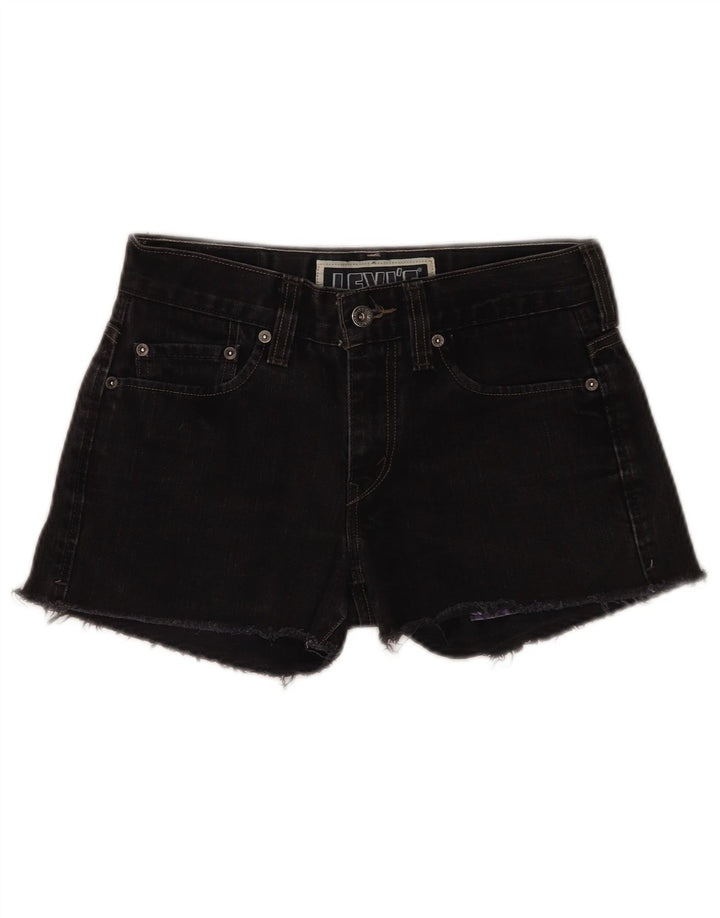 Levi's ženske 511 uske traper kratke hlače W30 Srednje crni pamuk