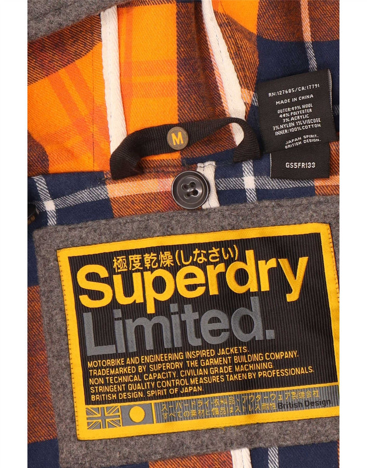 Superdry ženski duffle kaput s kapuljačom UK 12 Srednje siva vuna