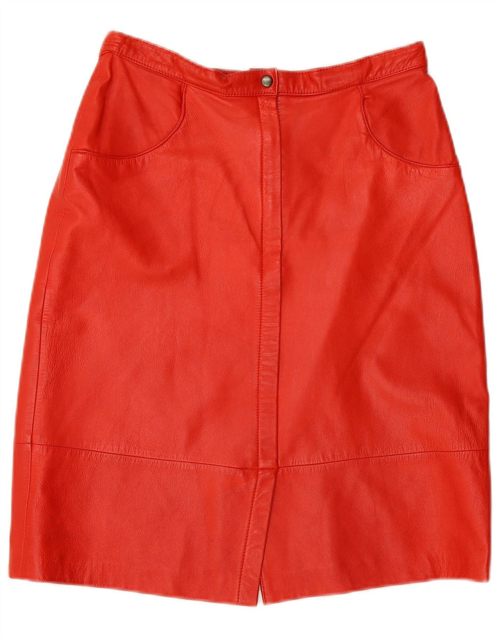 JEAN PIERRE MICHELET Ženska suknja visokog struka EU 42 velika W28 crvena koža