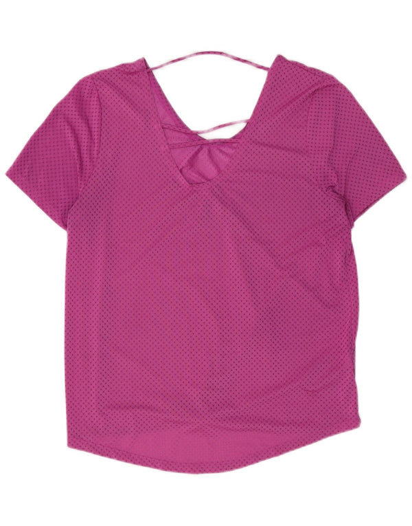 NIKE ženska majica kratkih rukava Dri Fit UK 14 Srednje ružičasti poliester na točkice