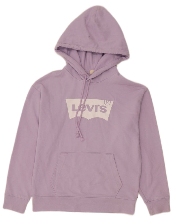 Levi's ženska majica s kapuljačom s grafičkim motivima UK 6 XS ljubičasti pamuk