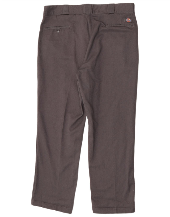 Dickies muške ravne chino hlače W38 L30 sivi poliester