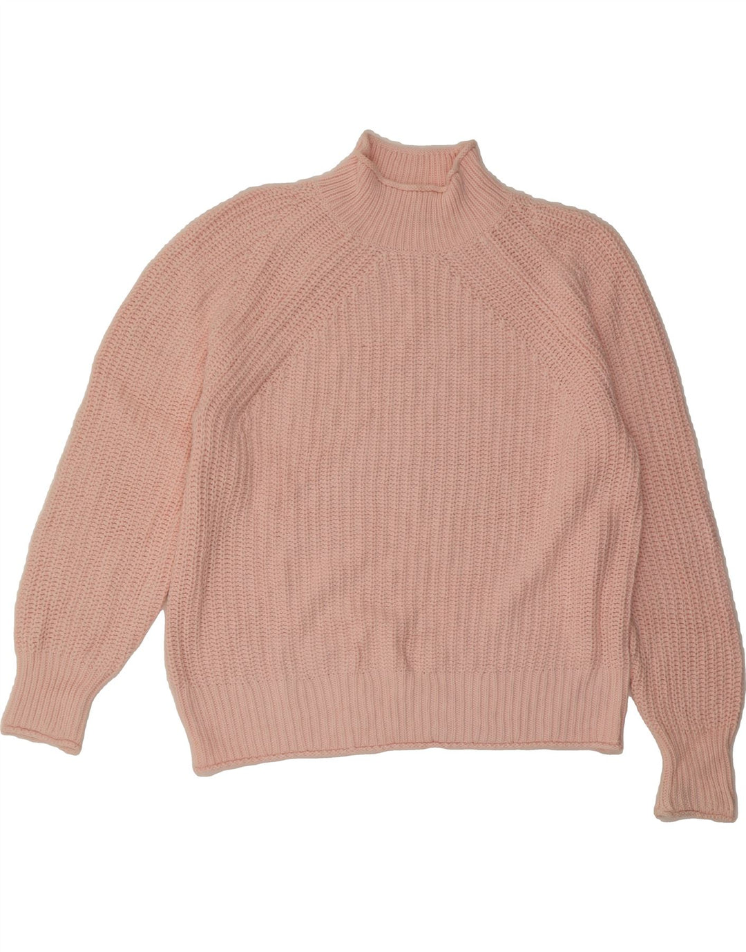 J. CREW Womens Turtle Neck Jumper Sweater UK 14 Medium Pink Cotton Vintage J. Crew and Second-Hand J. Crew from Messina Hembry 