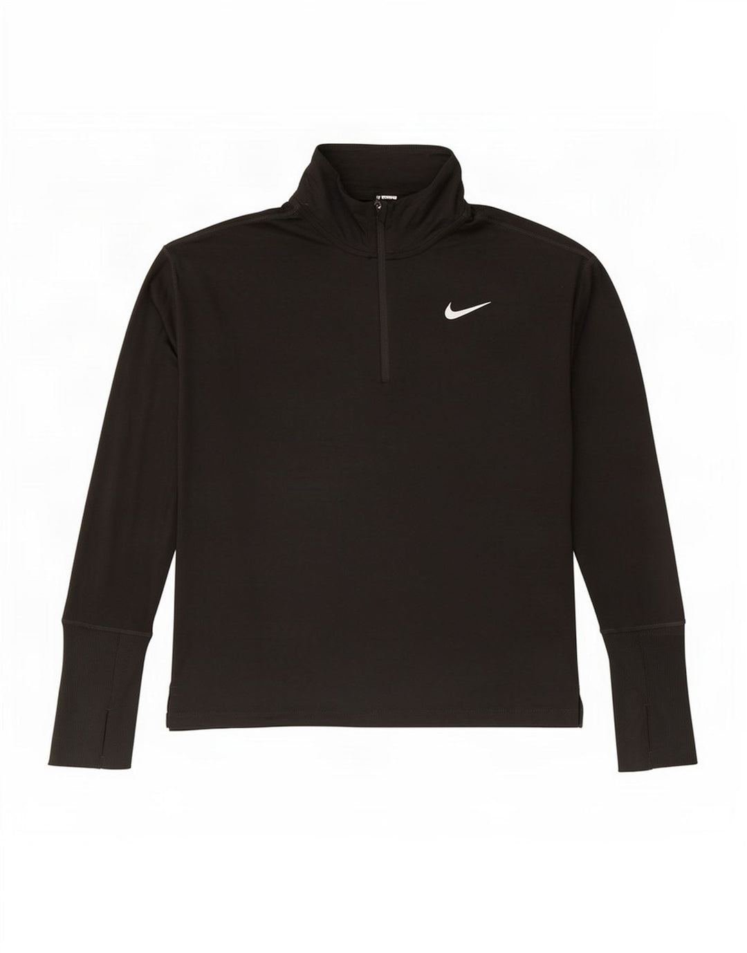 Nike Dri Fit majica s izrezom s patentnim zatvaračem Gornji dio trenirke mali crni poliester