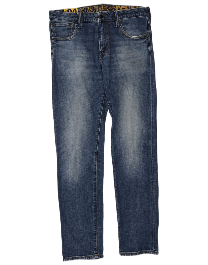 Superdry muške uske traperice W32 L34 plavi pamuk
