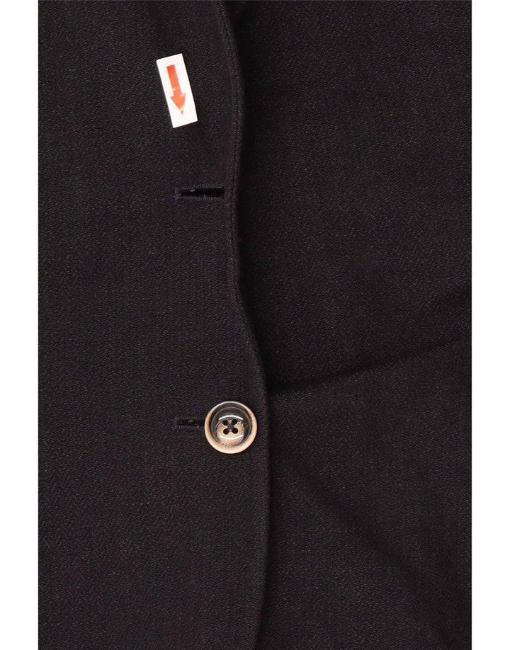 Massimo Dutti Ženska jakna s jednim gumbom EU 44 XL crni pamuk