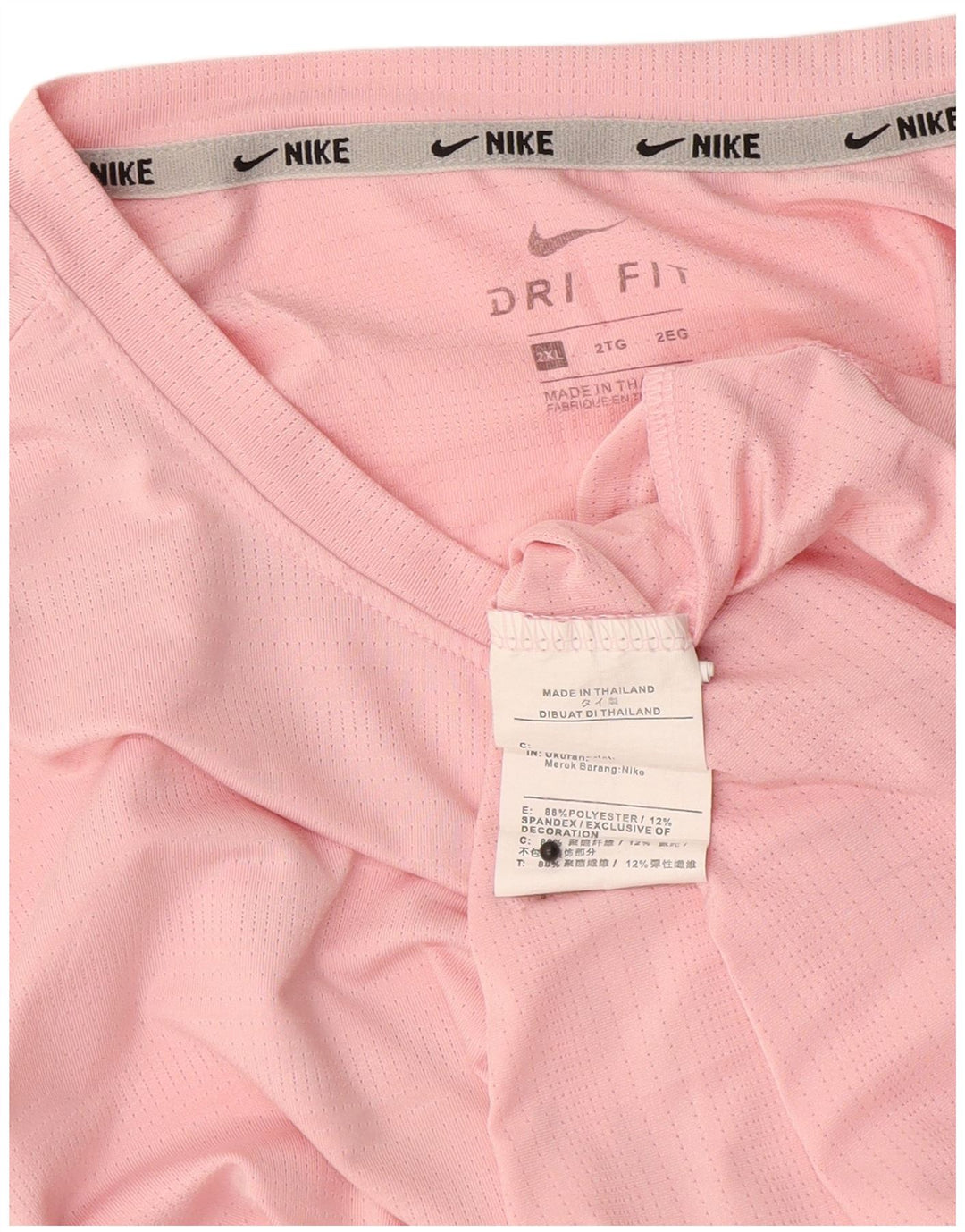 Nike Dri Fit majica kratkih rukava 2XL ružičasti poliester