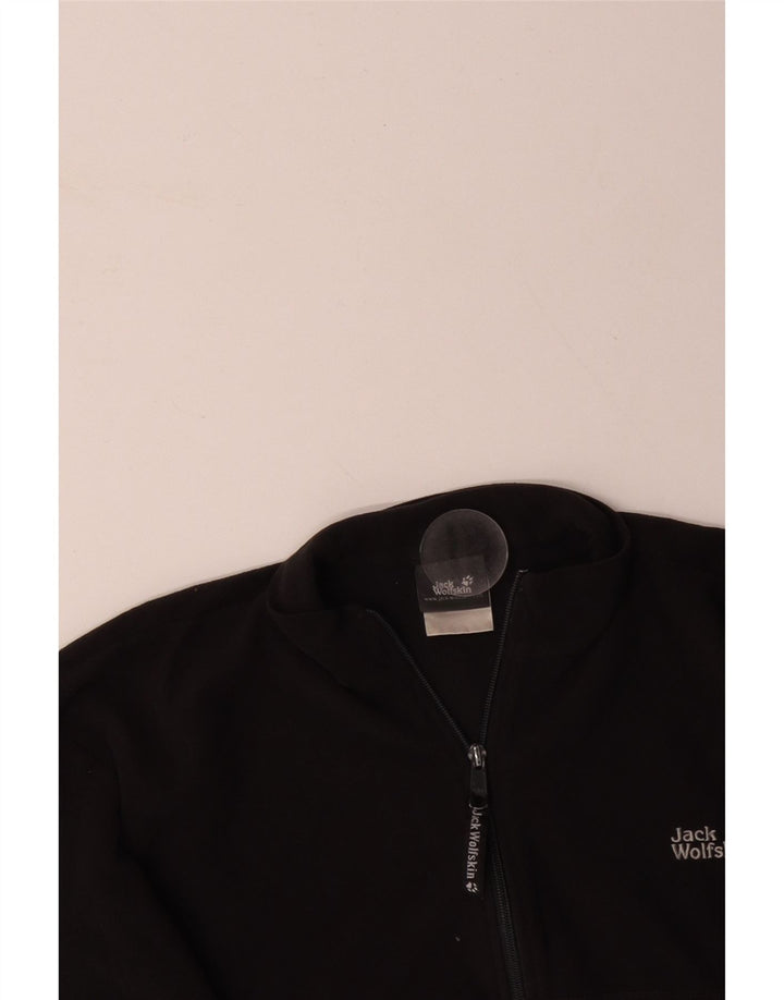 JACK WOLFSKIN Muški džemper od flisa s patentnim izrezom Veliki crni poliester