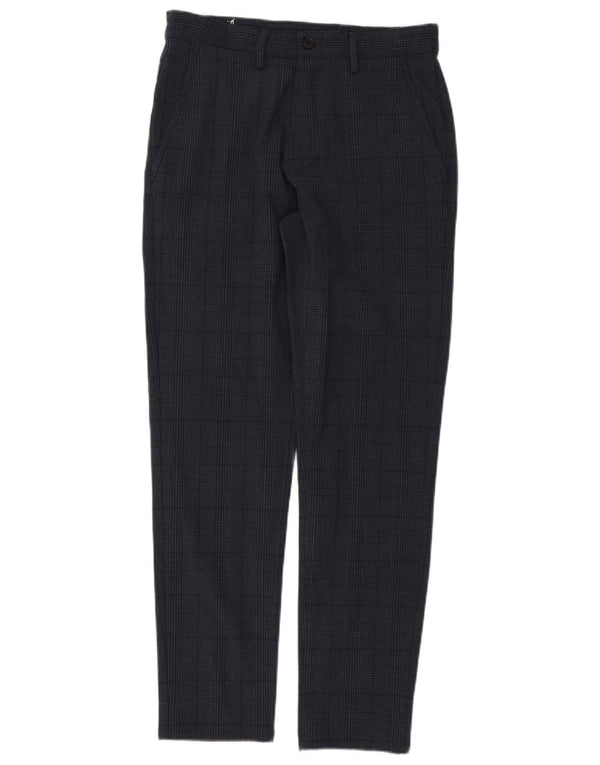 Zara muške uske chino hlače EU 36 XS W29 L29 tamnoplave karirane