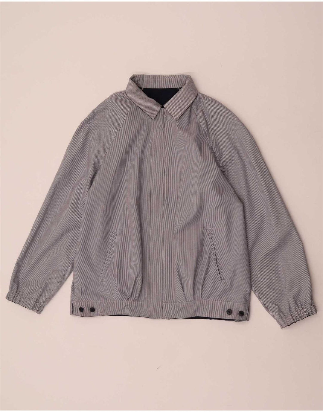 Vintage ženska reverzibilna bomber jakna EU 38 srednje tamnoplavi poliester