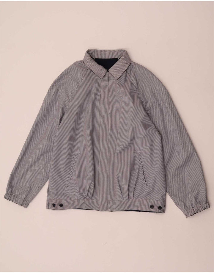 Vintage ženska reverzibilna bomber jakna EU 38 srednje tamnoplavi poliester