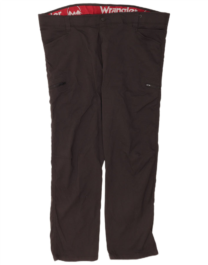 Wrangler muške ravne kargo hlače W44 L30 crni najlon