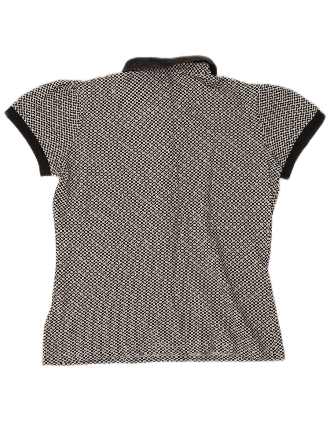 FRED PERRY Ženska polo majica UK 12 Srednje tamnoplavi cvjetni pamuk